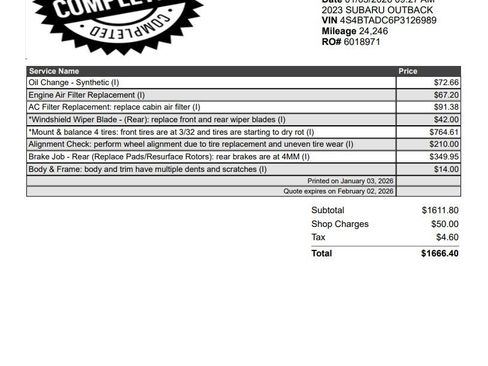 Used 2023 Subaru Outback Premium image 6