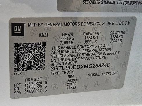 Used 2021 GMC Sierra 1500 SLT w/ SLT Premium Plus Package AWD/4WD image 20