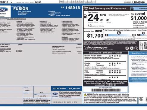 Used 2020 Ford Fusion S FWD image 27