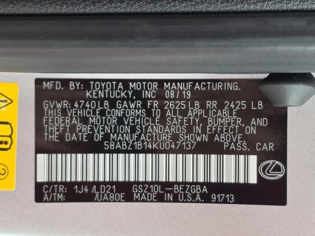 Used 2019 Lexus ES 350 w/ Premium Package FWD image 25