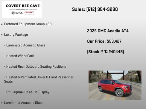 New 2026 GMC Acadia AT4 w/ Luxury Package AWD/4WD image 6