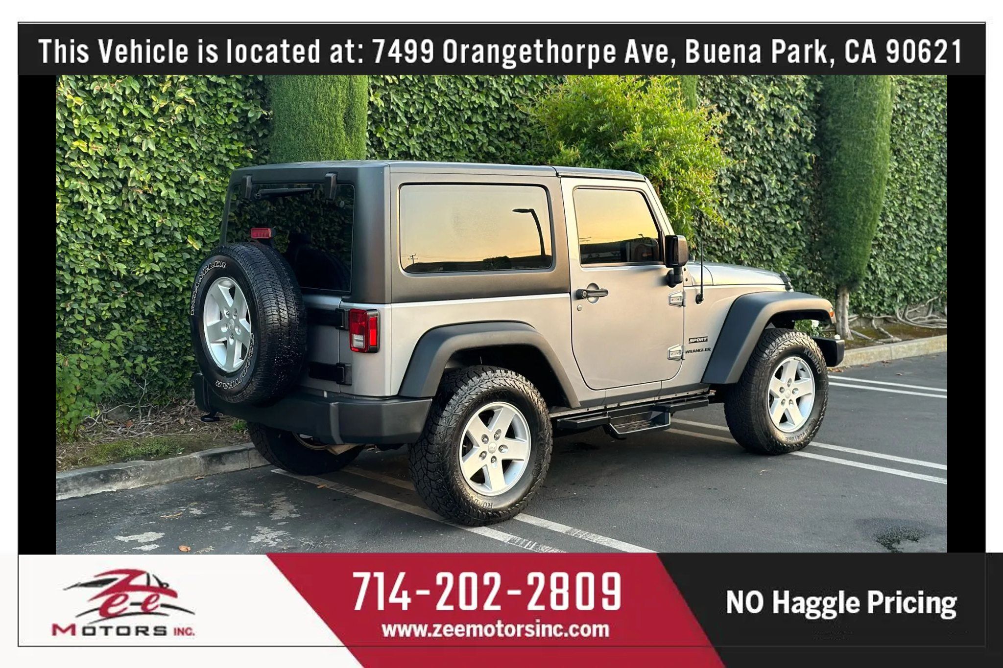 Used 2017 Jeep Wrangler Sport w/ Quick Order Package 24S AWD/4WD image 6