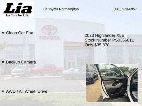Used 2023 Toyota Highlander XLE AWD/4WD image 7