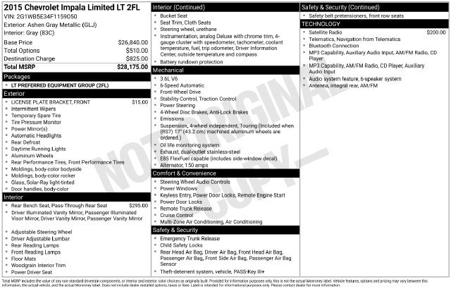 Used 2015 Chevrolet Impala LT FWD image 28