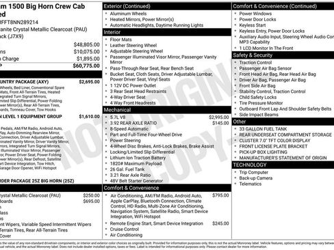 Used 2022 RAM 1500 Big Horn w/ Back Country Package AWD/4WD image 8