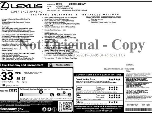 Used 2019 Lexus UX 200 w/ Accessory Package FWD image 2