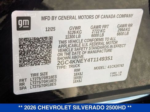 New 2026 Chevrolet Silverado 2500 LT w/ All Star Edition image 36