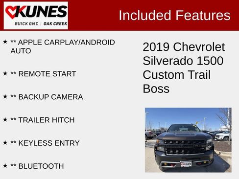 Used 2019 Chevrolet Silverado 1500 Custom Trail Boss w/ Custom Convenience Package image 2