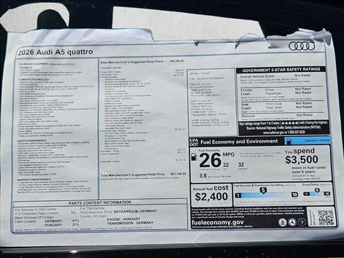 New 2026 Audi A5 2.0T Prestige AWD/4WD image 18
