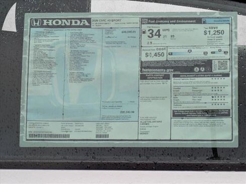 New 2026 Honda Civic Sport image 17