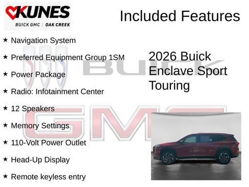New 2026 Buick Enclave Sport Touring w/ Power Package AWD/4WD image 2