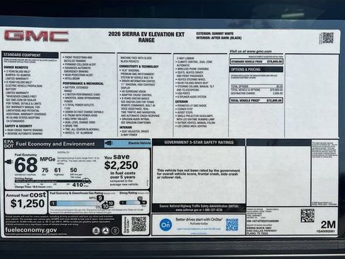 New 2026 GMC Sierra EV Elevation image 21