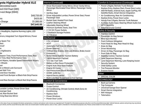 Used 2024 Toyota Highlander XLE AWD/4WD image 5