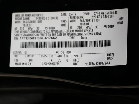 Used 2019 Ford Ranger Lariat w/ Equipment Group 501A Mid AWD/4WD image 32