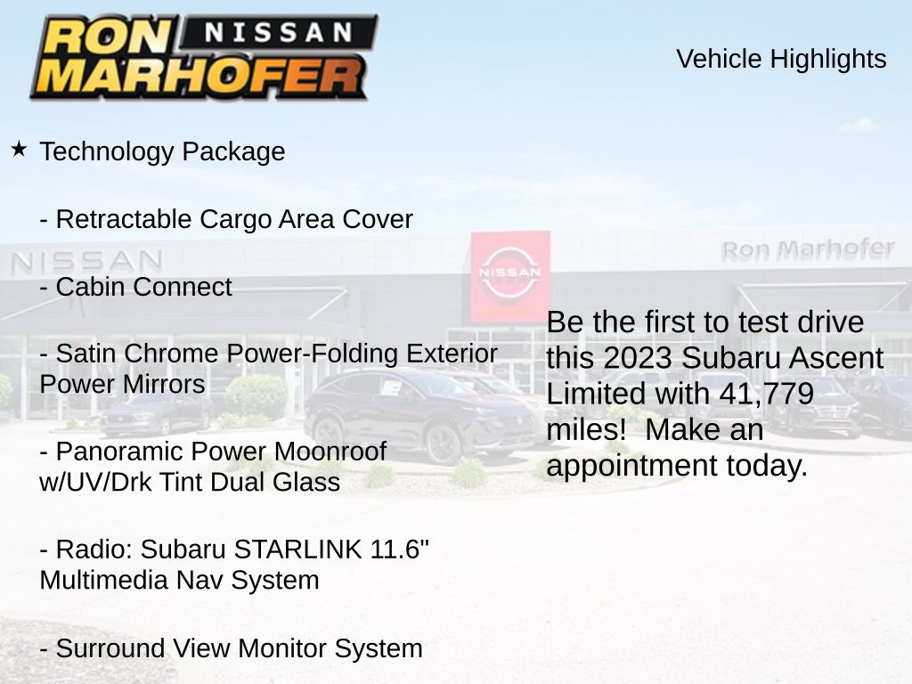 Used 2023 Subaru Ascent Limited w/ Technology Package AWD/4WD image 2