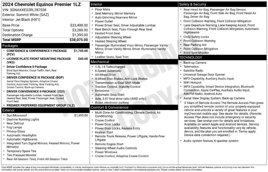 Used 2024 Chevrolet Equinox Premier AWD/4WD image 32