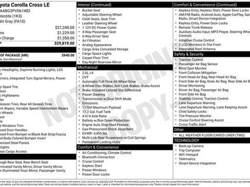 Used 2023 Toyota Corolla Cross LE w/ Moonroof Package image 4