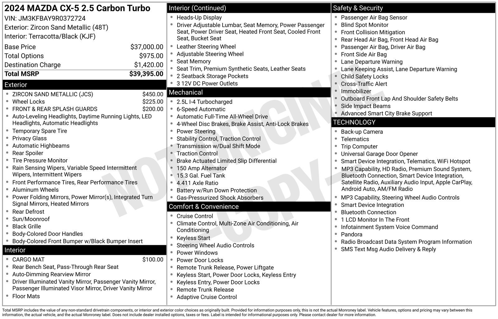 Used 2024 MAZDA CX-5 Carbon Edition AWD/4WD image 17