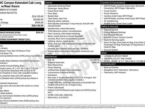 Used 2017 GMC Canyon W/T w/ Convenience Package image 9