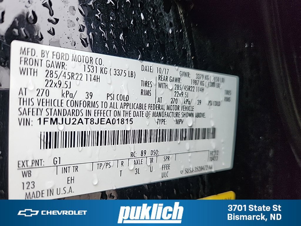 Used 2018 Ford Expedition Limited w/ Equipment Group 302A AWD/4WD image 56