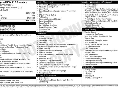 Certified 2020 Toyota RAV4 XLE Premium FWD image 34