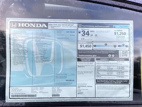 New 2026 Honda Civic Sport image 14