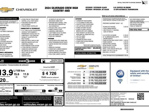 Used 2024 Chevrolet Silverado 1500 High Country w/ Technology Package AWD/4WD image 4