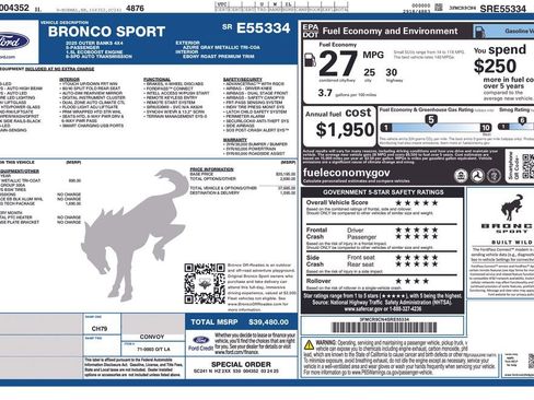 Certified 2025 Ford Bronco Sport Outer Banks w/ Outer Banks Tech Package+ AWD/4WD image 10