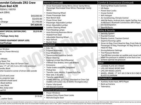 Used 2020 Chevrolet Colorado ZR2 w/ ZR2 Midnight Special Edition image 6