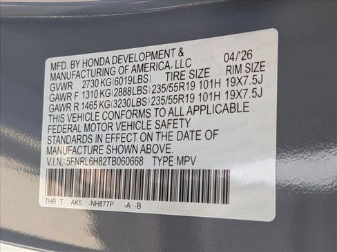 New 2026 Honda Odyssey Touring image 20