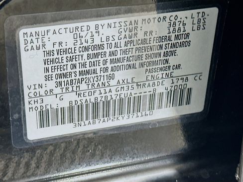 Used 2019 Nissan Sentra S image 12