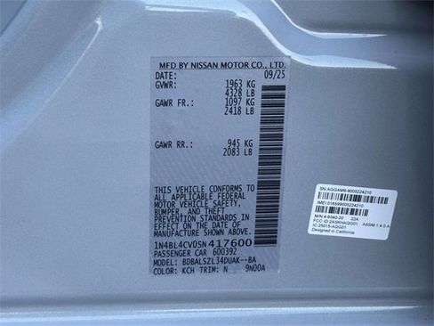 New 2025 Nissan Altima 2.5 SR w/ SR Premium Package image 25