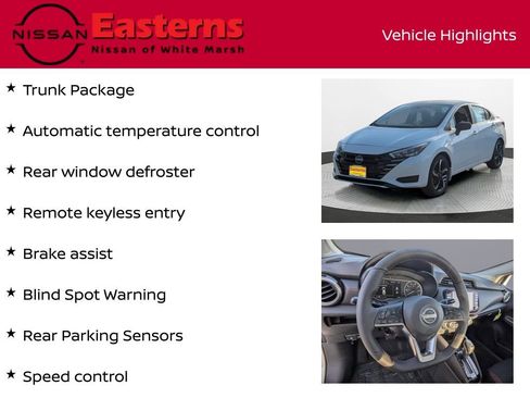 New 2025 Nissan Versa SR w/ Trunk Package image 12