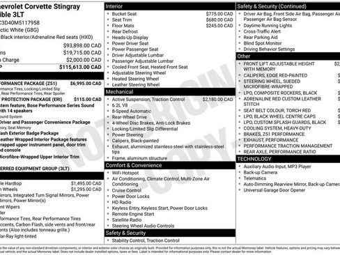 Certified 2021 Chevrolet Corvette Stingray Premium Conv w/ Z51 Performance Package RWD image 38