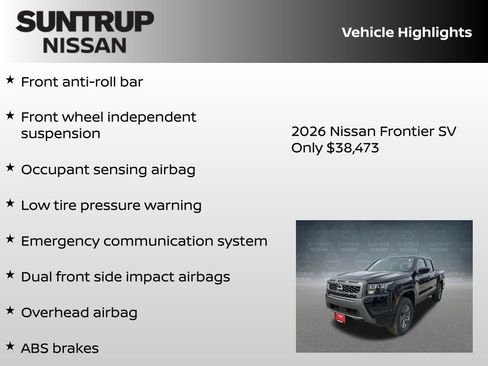 New 2026 Nissan Frontier SV image 16