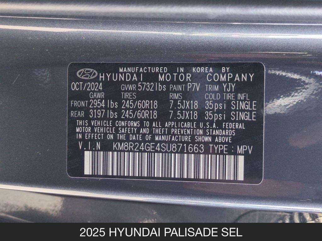 Used 2025 Hyundai Palisade SEL FWD image 25