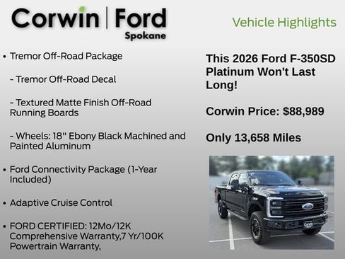 Used 2026 Ford F350 4x4 Crew Cab Super Duty image 7