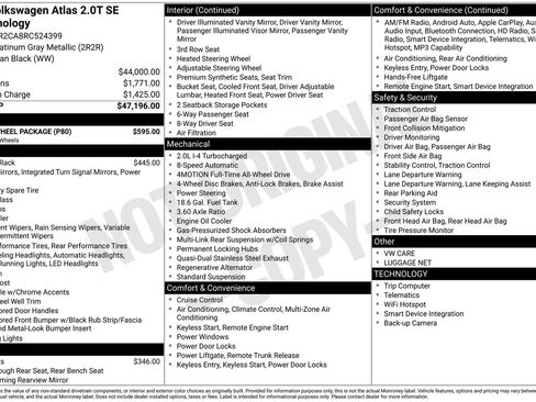 Used 2024 Volkswagen Atlas SE w/ Black Wheel Package AWD/4WD image 10