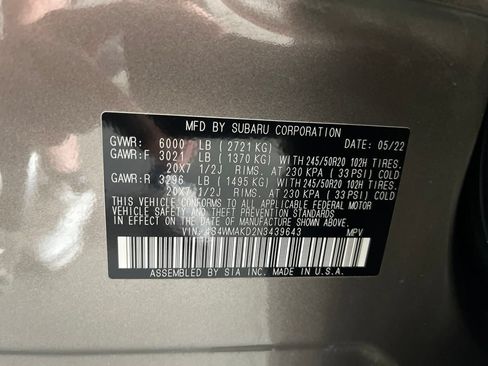 Used 2022 Subaru Ascent Limited w/ Popular Package #2A AWD/4WD image 81