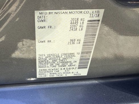 Used 2019 Nissan Altima 2.5 SR AWD/4WD image 68
