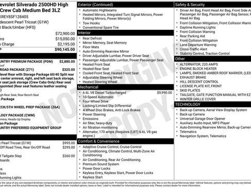 Used 2025 Chevrolet Silverado 2500 High Country w/ High Country Premium Package AWD/4WD image 6