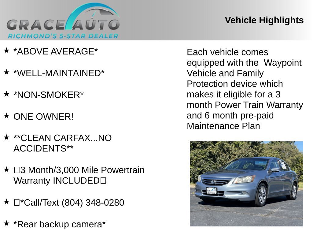 Used 2012 Honda Accord EX-L image 2