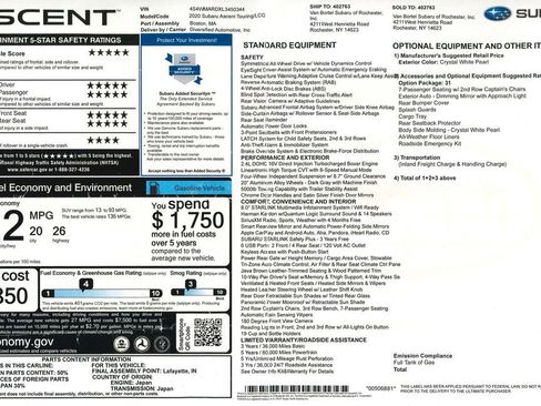 Used 2020 Subaru Ascent Touring AWD/4WD image 1
