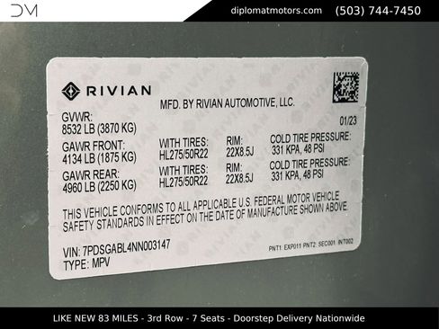 Used 2022 Rivian R1S Launch Edition AWD/4WD image 54