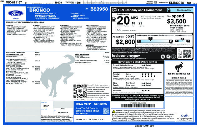Used 2025 Ford Bronco Big Bend w/ Matte Film Protection Package AWD/4WD image 14