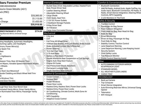 Used 2025 Subaru Forester Premium w/ Convenience Package #1 AWD/4WD image 34