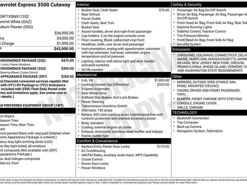 New 2025 Chevrolet Express 3500 Work Van w/ Power Convenience Package image 22