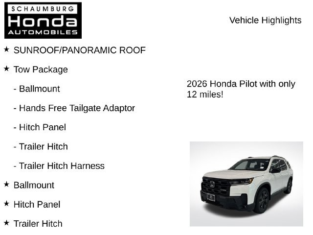 New 2026 Honda Pilot Black Edition image 7
