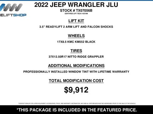 Used 2022 Jeep Wrangler Unlimited Rubicon w/ LED Lighting Group AWD/4WD image 2
