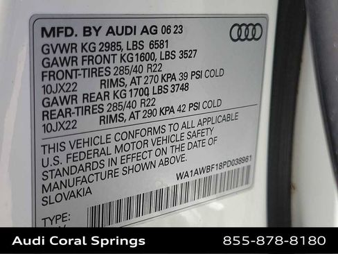 Certified 2023 Audi SQ8 Premium Plus AWD/4WD image 29